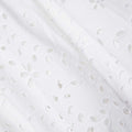 White Cotton Embroidered Midi Skirt