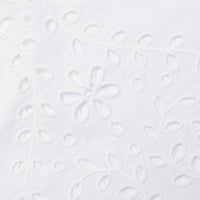 White Cotton Embroidered Top