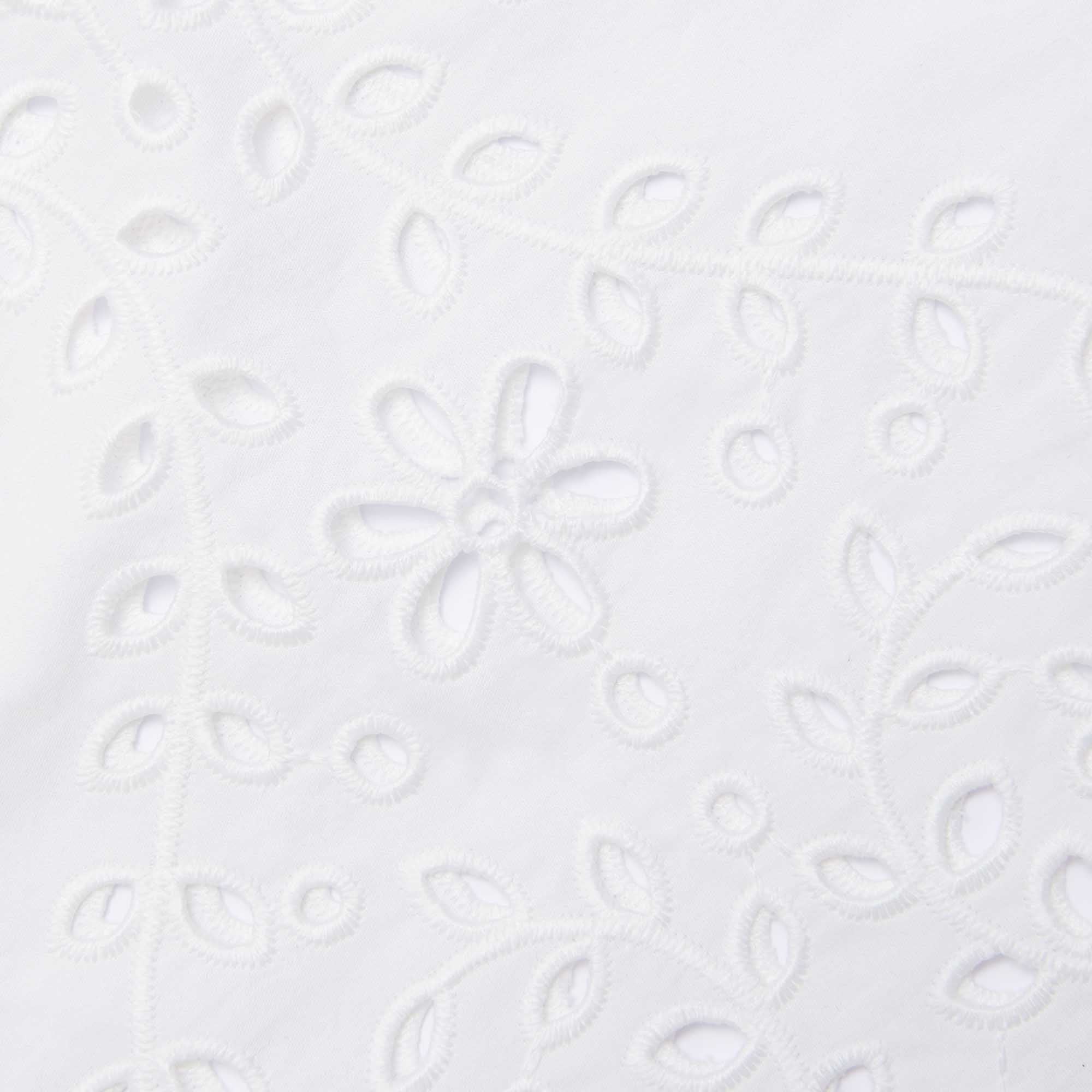 White Cotton Embroidered Top