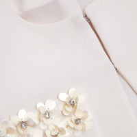 Cream Crepe 3D Sequin Jacket