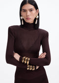 Gold Sculpted Double Cuff
