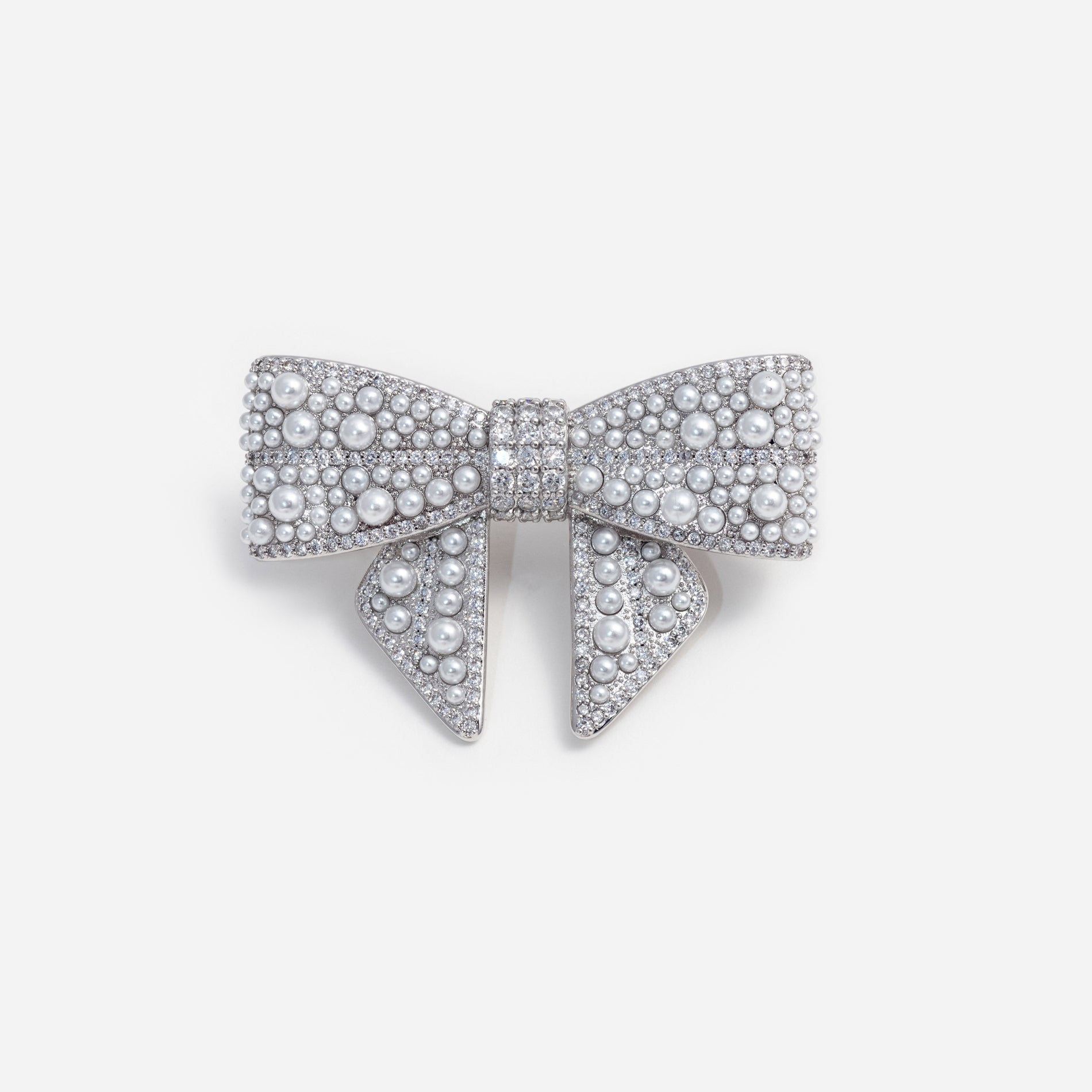 Pearl Embellished Bow Hairclip