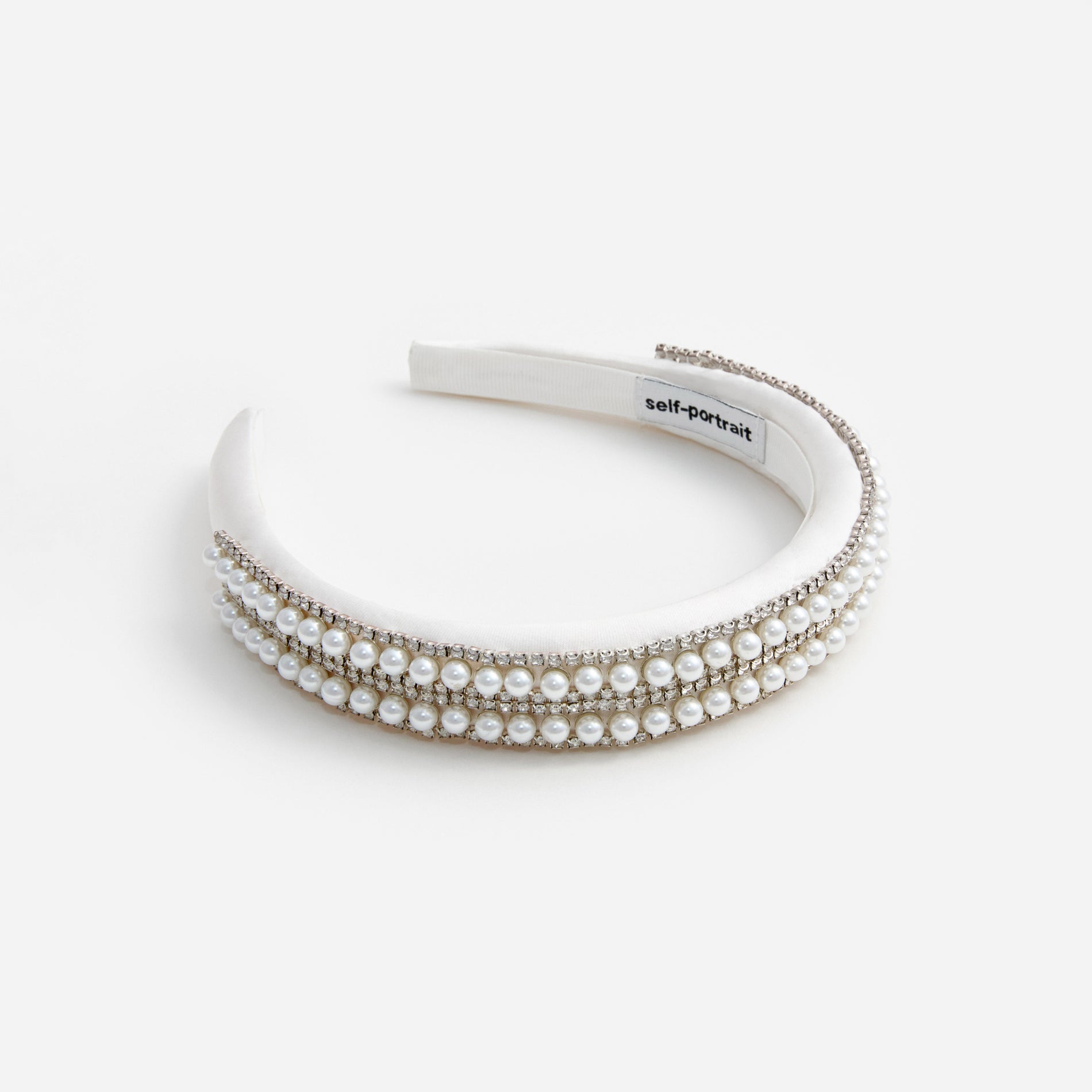 Crystal Pearl Satin Headband