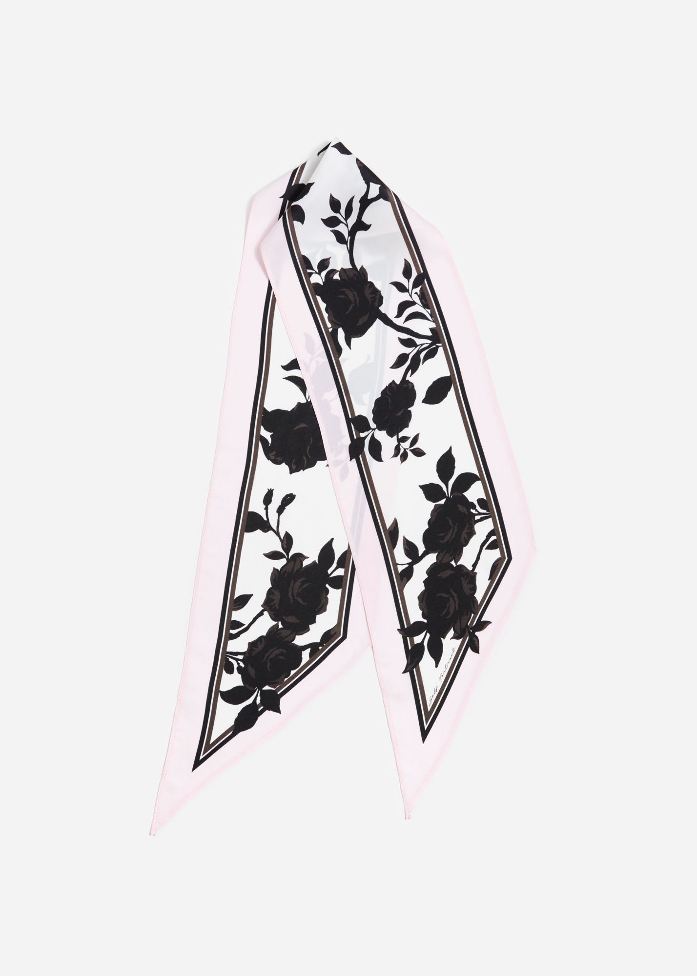 Floral Print Twill Scarf