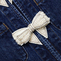 Denim Bow Mini Dress