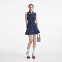 Denim Sleeveless Mini Dress