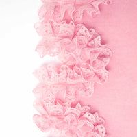 Pink Cut Out Lace Detail Cardigan