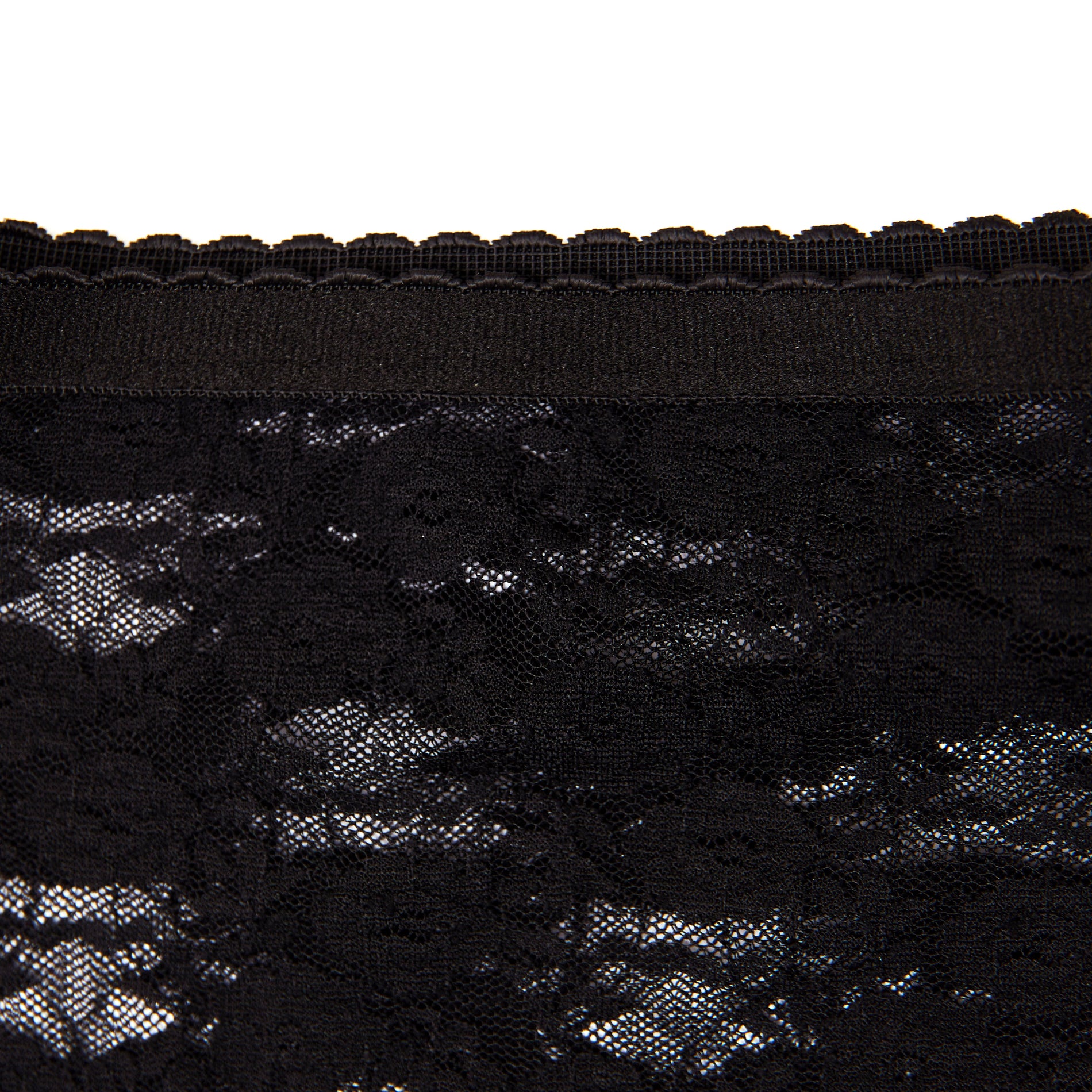 A close up of a woman wearing the Black Lace Tights