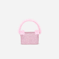 Pink Crystal Lace Detail Bag