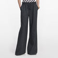 Grey Rhinestone Pinstripe Trousers
