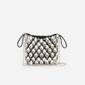 Silver Crystal Chainmail Mini Bag