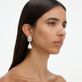 Crystal Embellished Pearl Drop Earrings