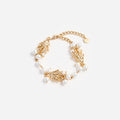 Gold Coral Pearl Bracelet