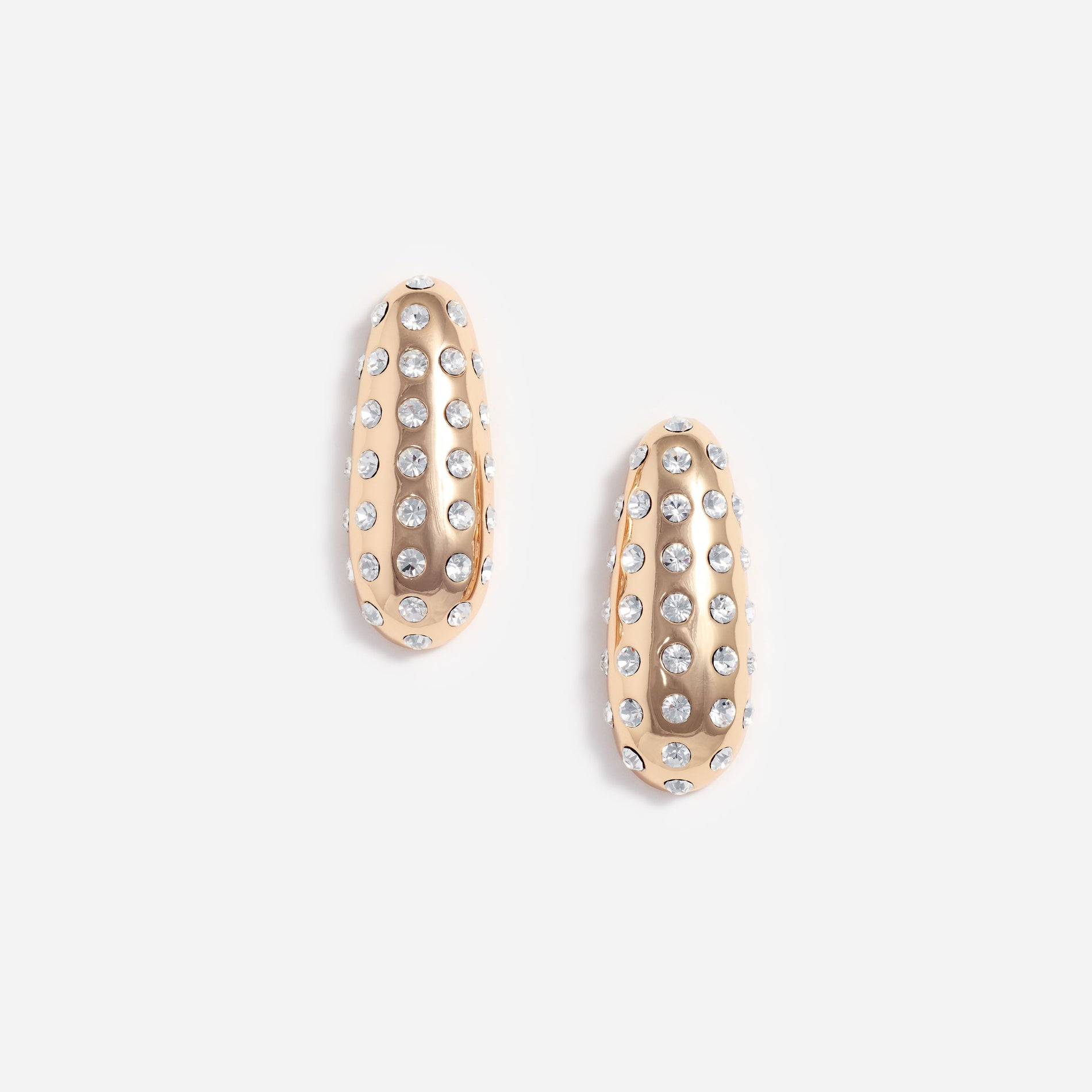 Gold Crystal Bar Earrings