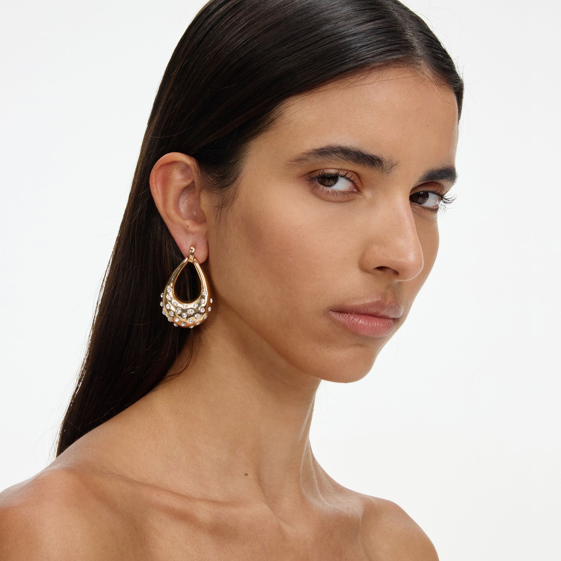 Gold Crystal Dome Knocker