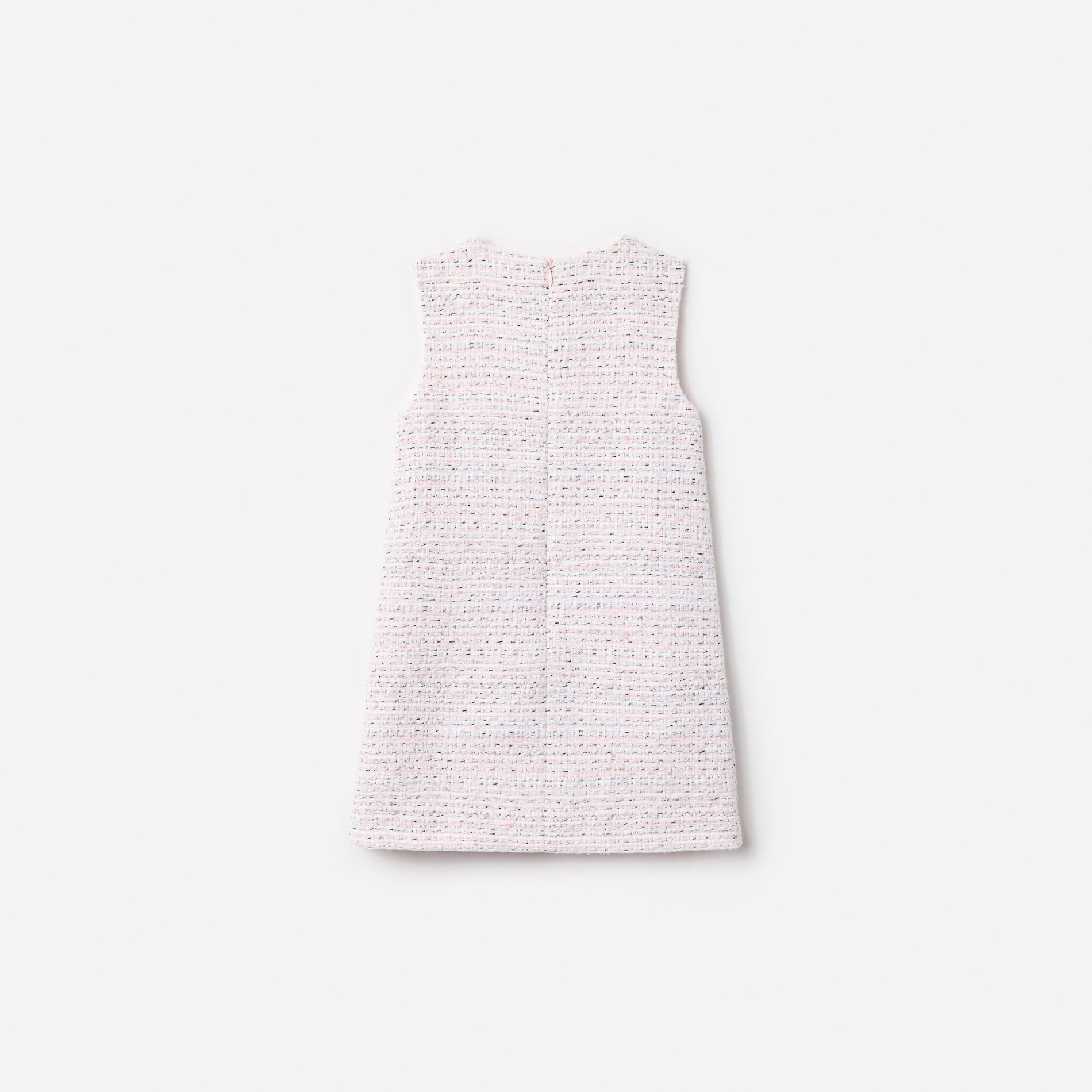 Pink Boucle Lace Bow Dress