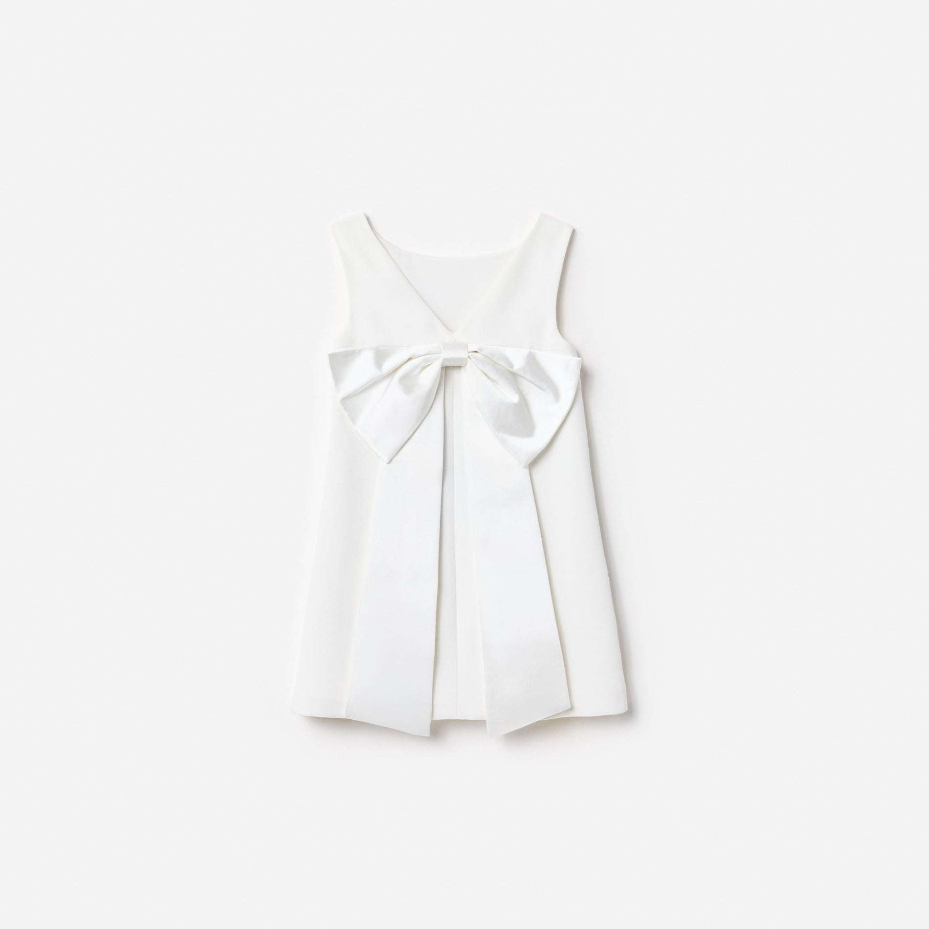 White Crepe Sequin Flower Dress