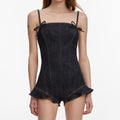 Indigo Denim Bow Playsuit