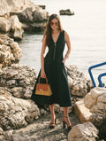 Indigo Denim Midi Dress