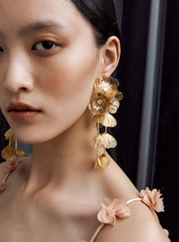 Gold Floral Earrings