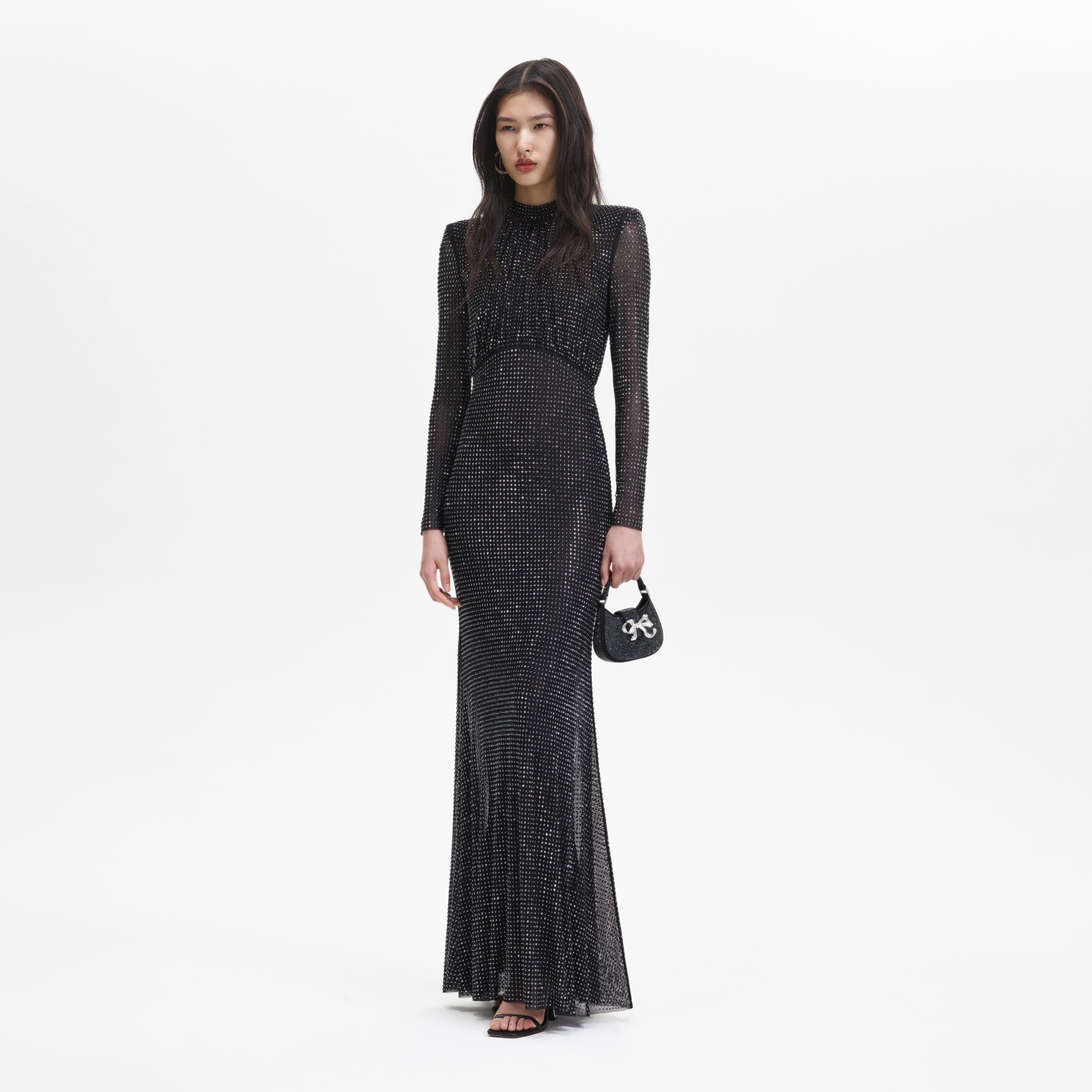 Buy Grey All Over Sequin Gown Dress Online. – Odette
