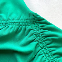 Bright Green One Shoulder Ruched Mini Dress