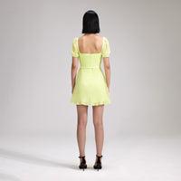 Lime Chiffon Mini Dress