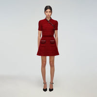 Red Stripe Knit Dress