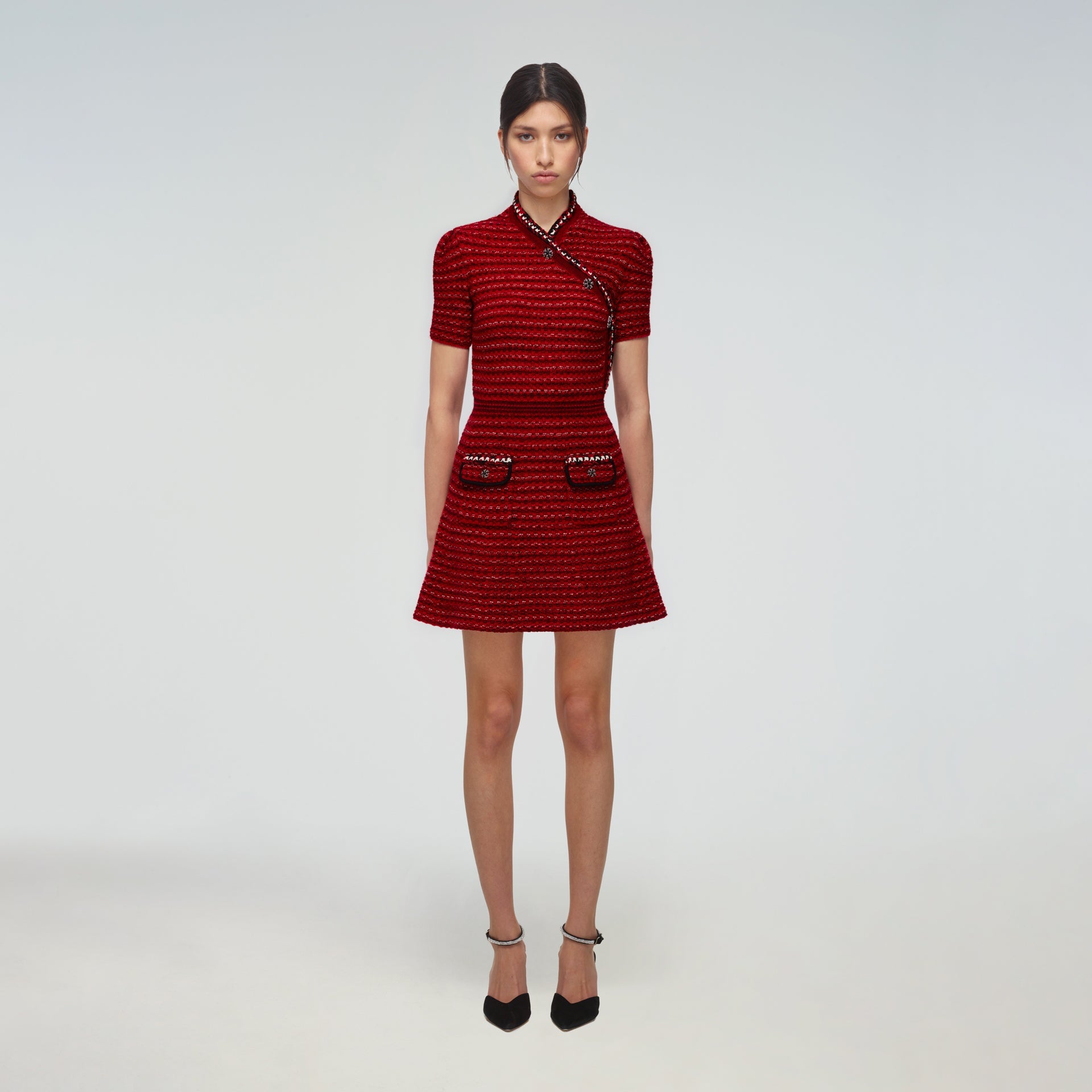 Red Stripe Knit Dress